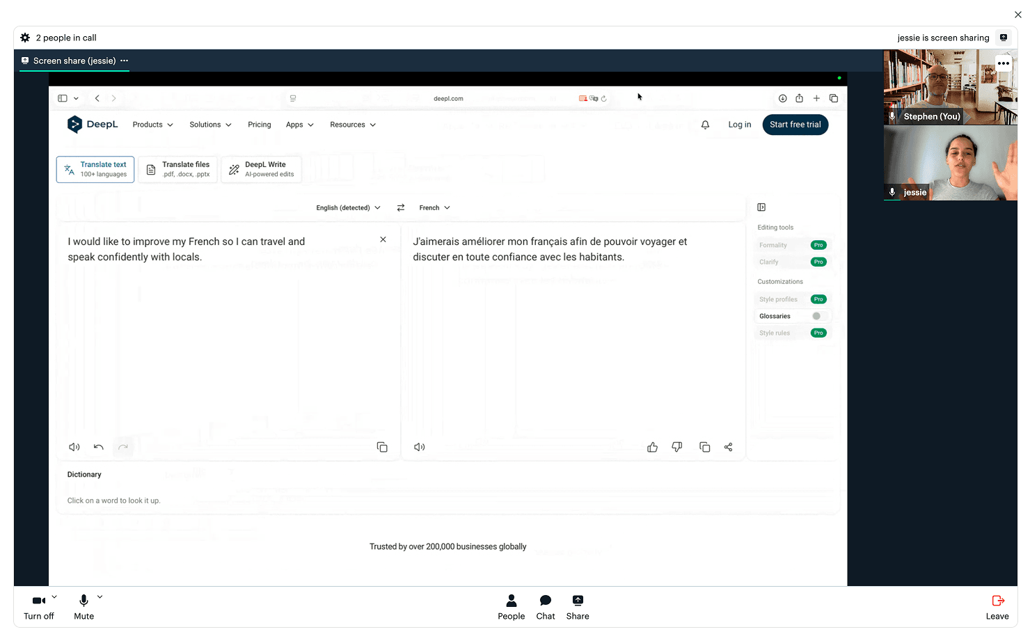 Our application